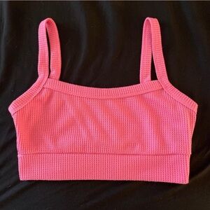Pink cropped tanktop